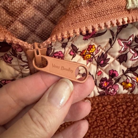 Vera Bradley Half Zip Teddy Sherpa Ovesized Quilted Floral Pullover Size XXS/XS - Picture 5 of 10